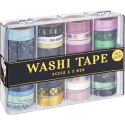   Washi Tape 36pcs x 3 Meter | 36 verschillende designs | Bullet journal | Planner | Journaling | Masking tape | decoreer je kaftpapier